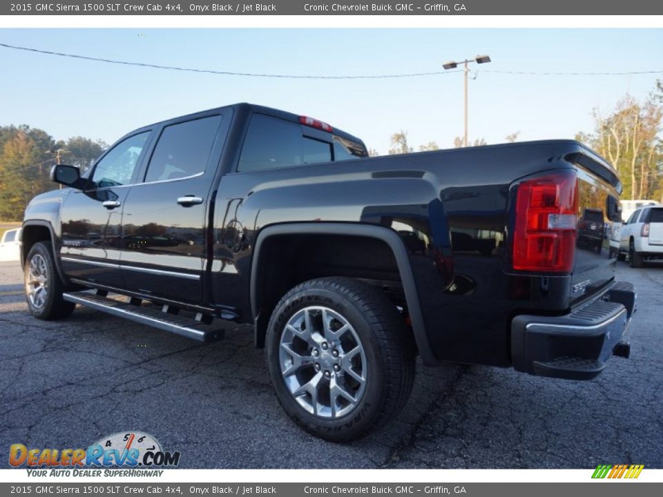 2015 GMC Sierra 1500 SLT Crew Cab 4x4 Onyx Black / Jet Black Photo #5