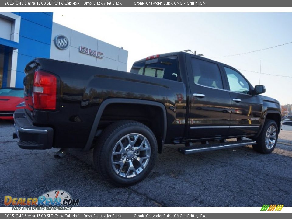 2015 GMC Sierra 1500 SLT Crew Cab 4x4 Onyx Black / Jet Black Photo #7