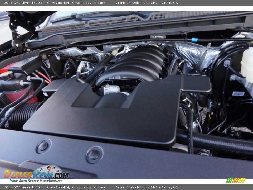 2015 GMC Sierra 1500 SLT Crew Cab 4x4 Onyx Black / Jet Black Photo #12