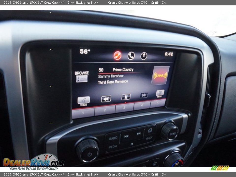 2015 GMC Sierra 1500 SLT Crew Cab 4x4 Onyx Black / Jet Black Photo #14