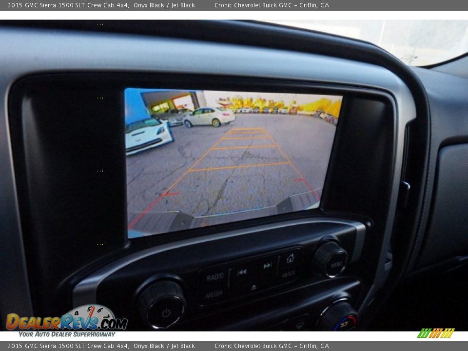 2015 GMC Sierra 1500 SLT Crew Cab 4x4 Onyx Black / Jet Black Photo #15