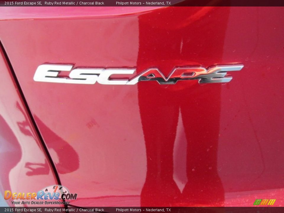 2015 Ford Escape SE Ruby Red Metallic / Charcoal Black Photo #13