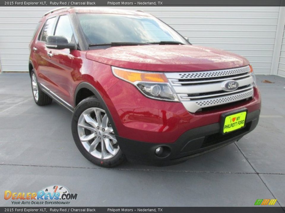 2015 Ford Explorer XLT Ruby Red / Charcoal Black Photo #1