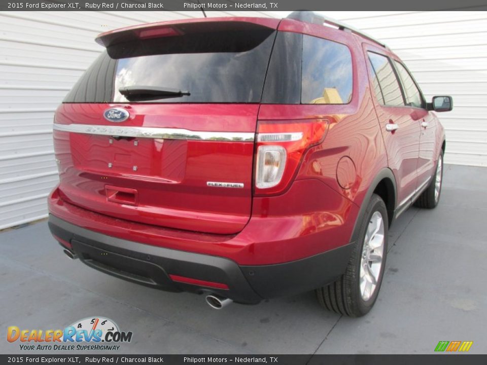 2015 Ford Explorer XLT Ruby Red / Charcoal Black Photo #4