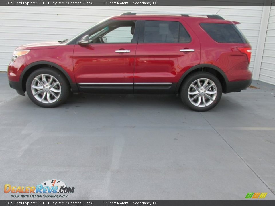 2015 Ford Explorer XLT Ruby Red / Charcoal Black Photo #6