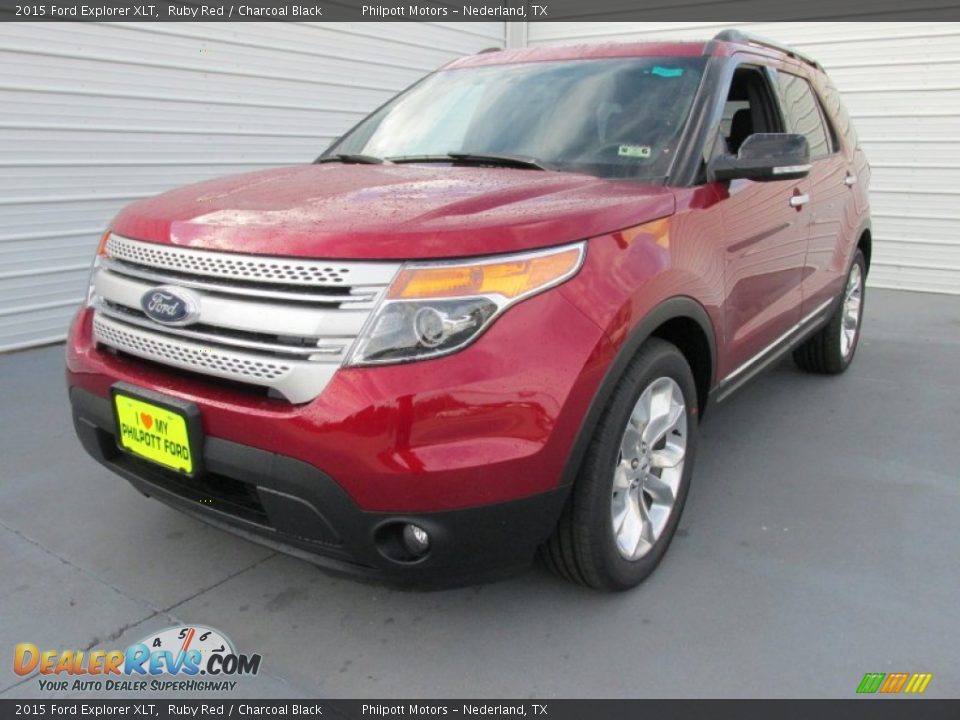 2015 Ford Explorer XLT Ruby Red / Charcoal Black Photo #7