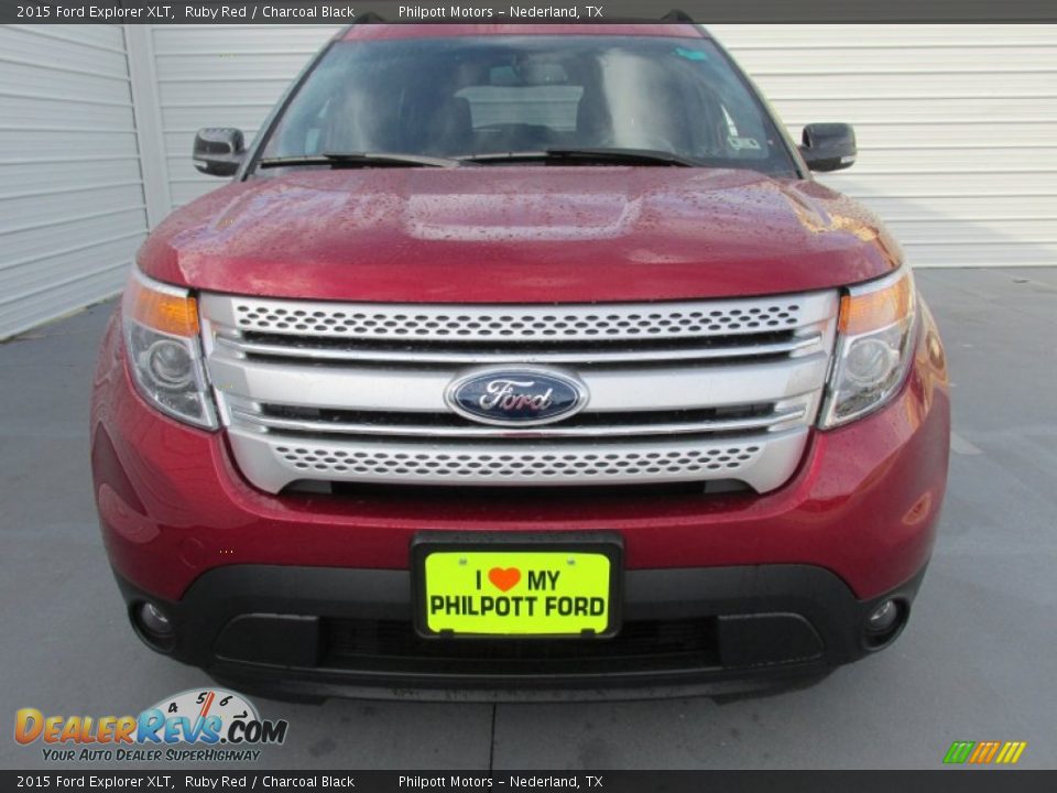 2015 Ford Explorer XLT Ruby Red / Charcoal Black Photo #8
