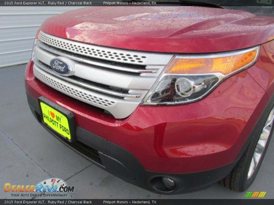 2015 Ford Explorer XLT Ruby Red / Charcoal Black Photo #10