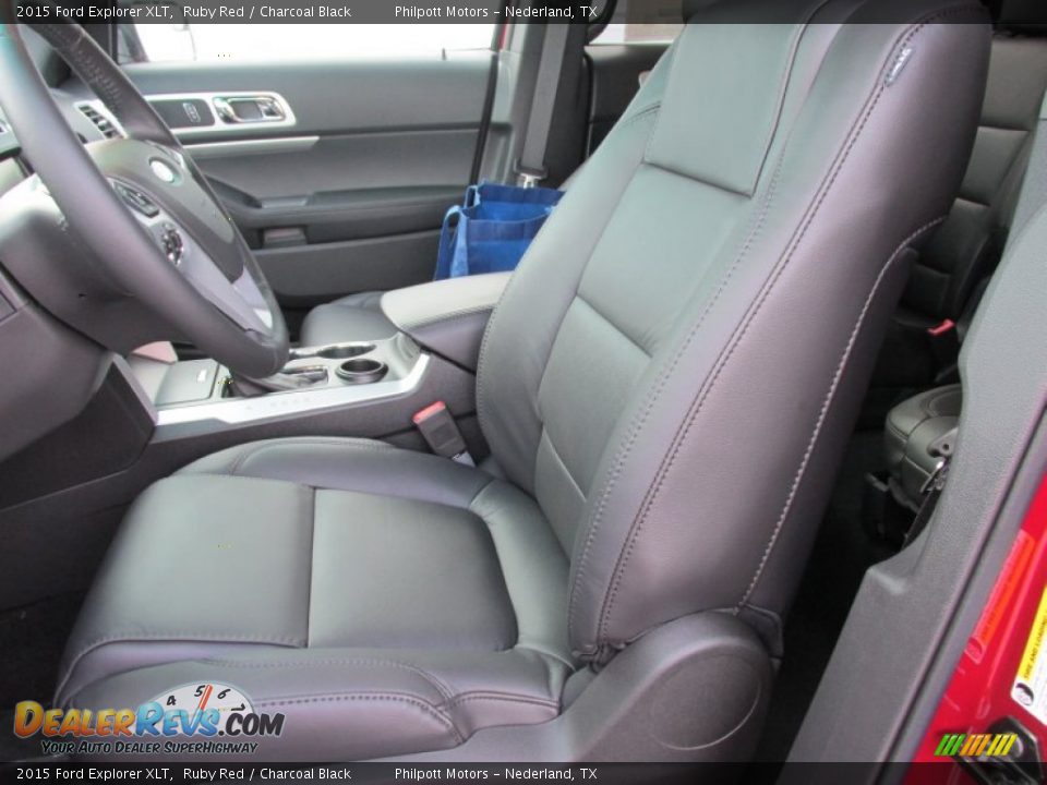 2015 Ford Explorer XLT Ruby Red / Charcoal Black Photo #26