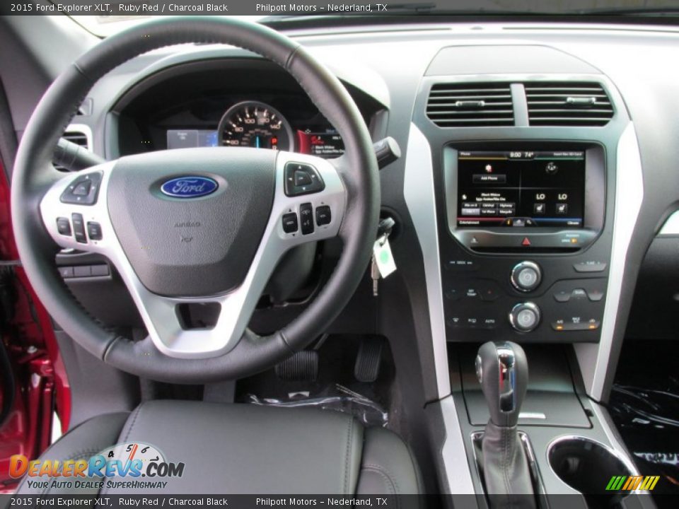 2015 Ford Explorer XLT Ruby Red / Charcoal Black Photo #28