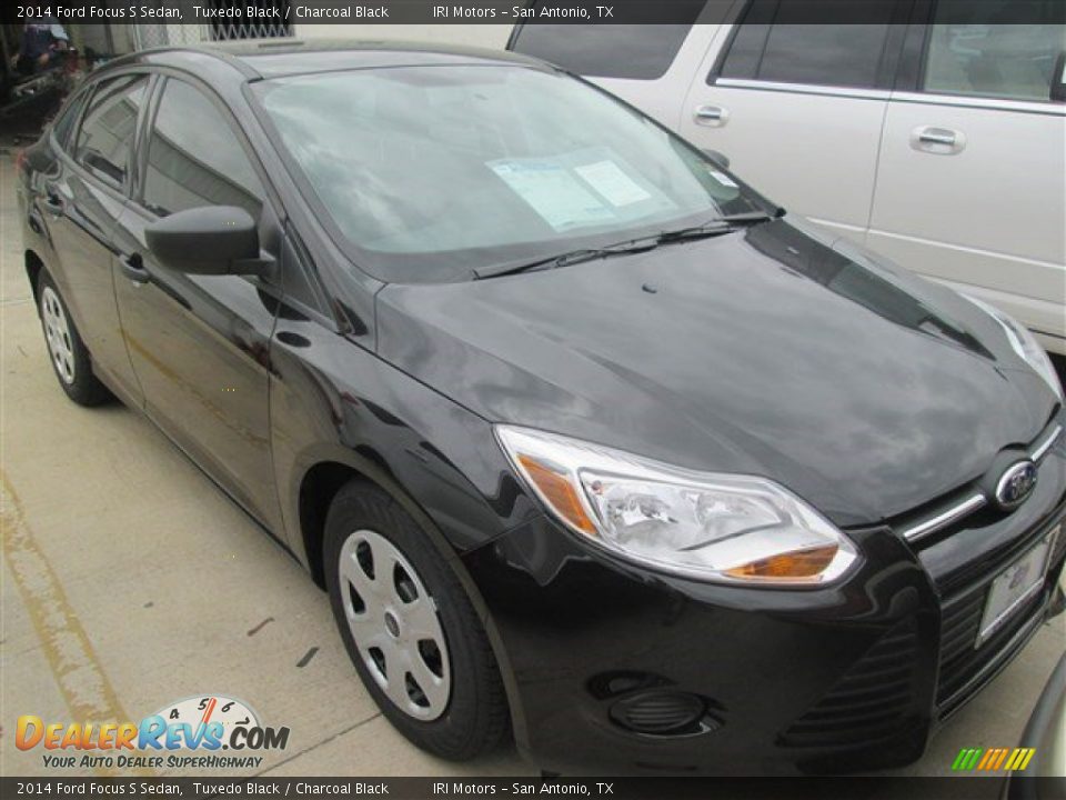 2014 Ford Focus S Sedan Tuxedo Black / Charcoal Black Photo #1