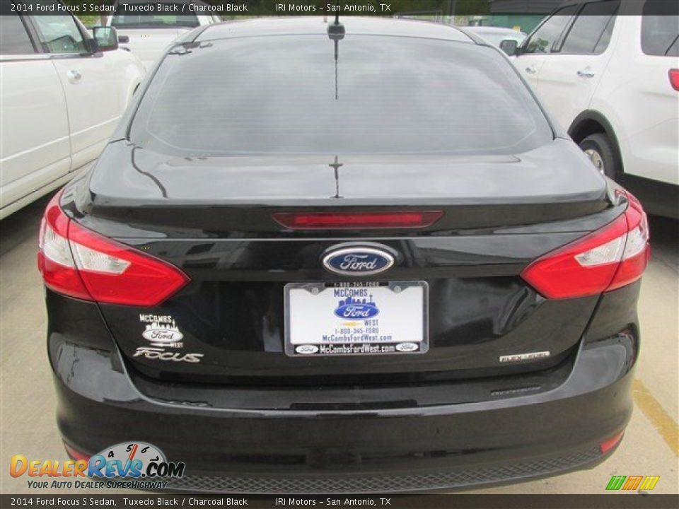 2014 Ford Focus S Sedan Tuxedo Black / Charcoal Black Photo #4