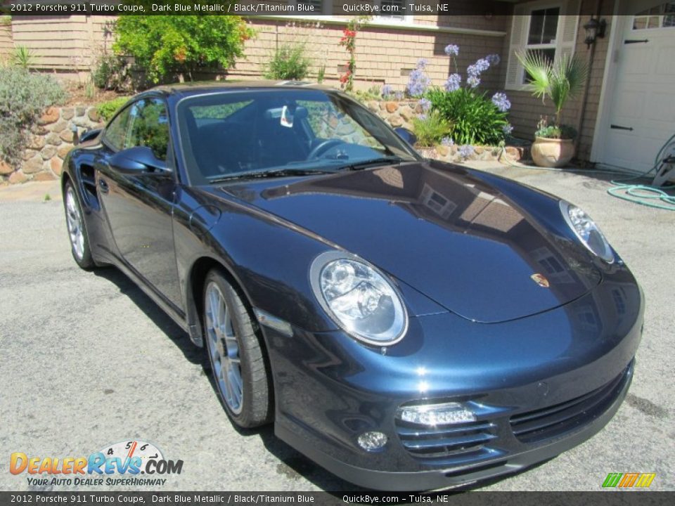 Dark Blue Metallic 2012 Porsche 911 Turbo Coupe Photo #5
