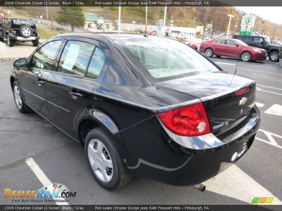 2008 Chevrolet Cobalt LS Sedan Black / Gray Photo #3
