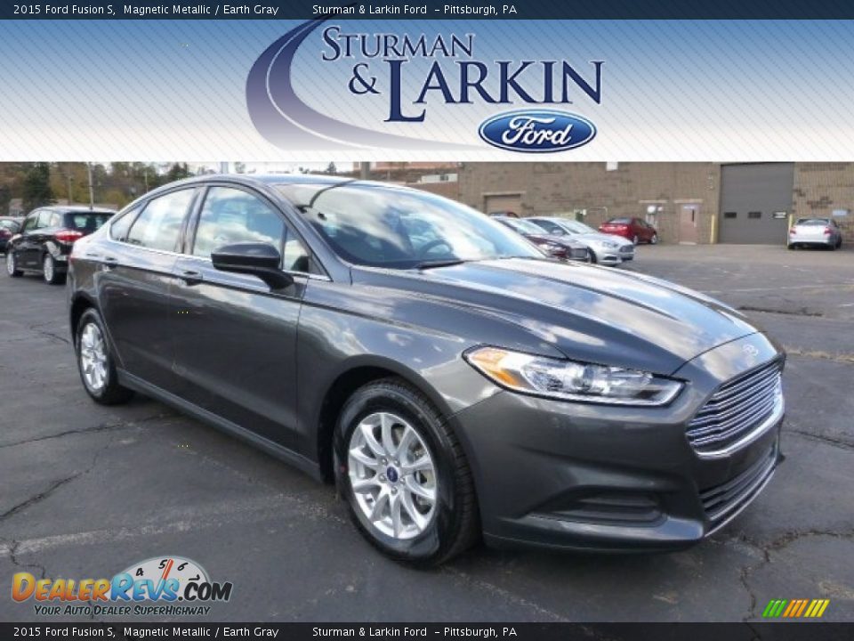2015 Ford Fusion S Magnetic Metallic / Earth Gray Photo #1