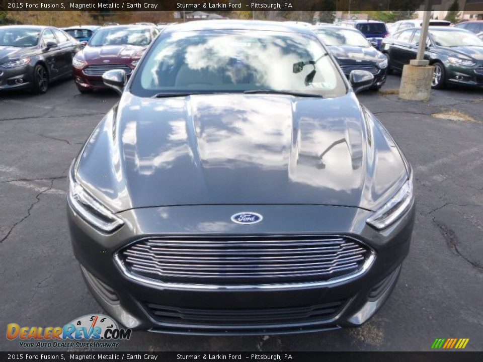 2015 Ford Fusion S Magnetic Metallic / Earth Gray Photo #6