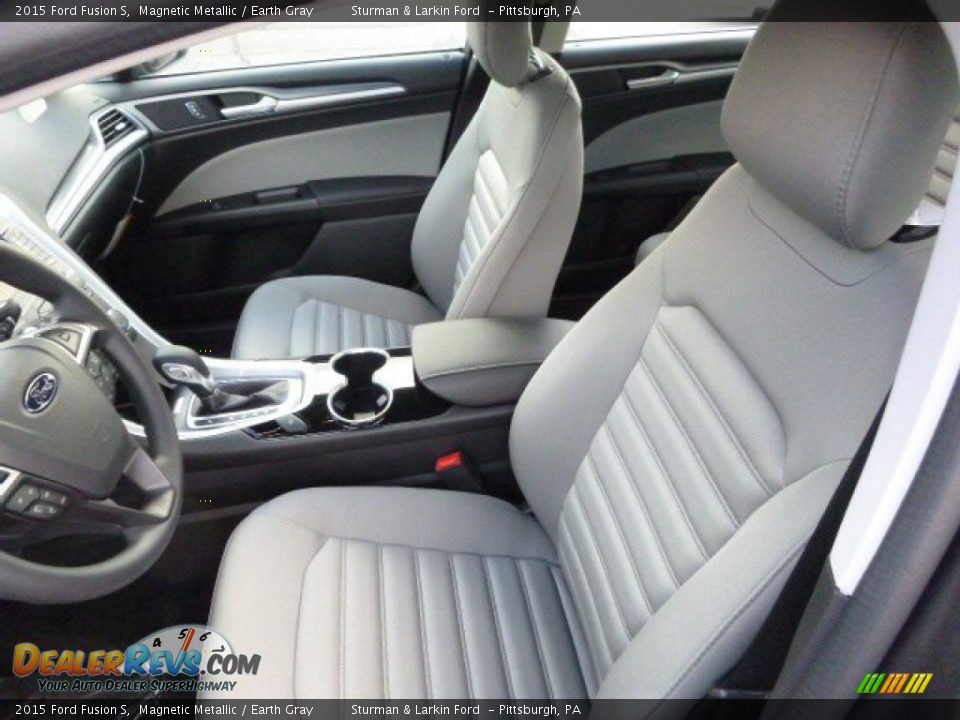 2015 Ford Fusion S Magnetic Metallic / Earth Gray Photo #7