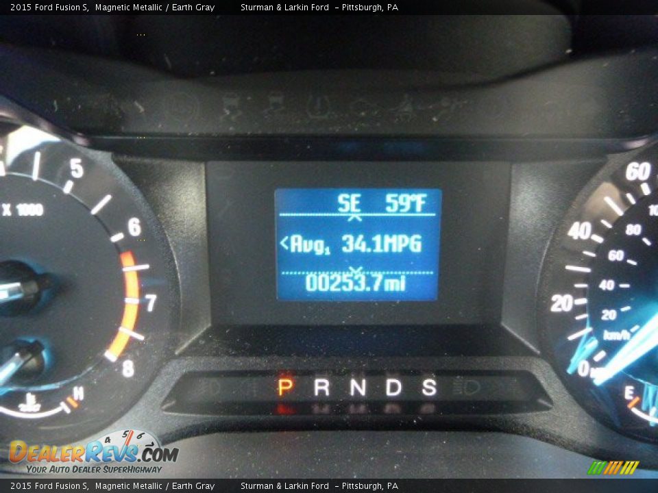 2015 Ford Fusion S Magnetic Metallic / Earth Gray Photo #13