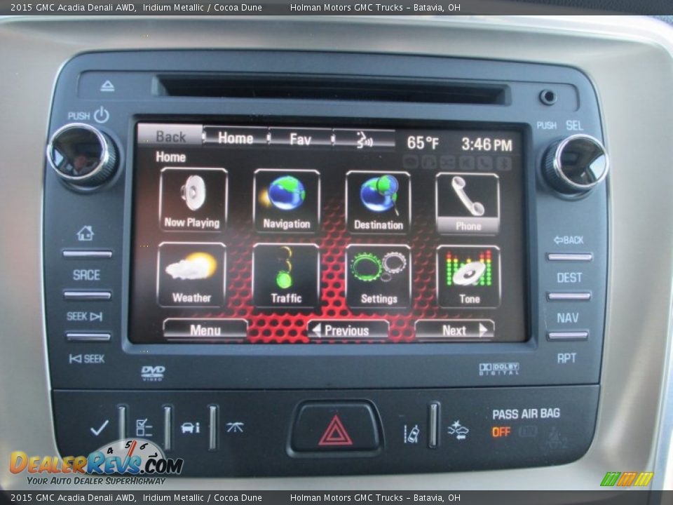 2015 GMC Acadia Denali AWD Iridium Metallic / Cocoa Dune Photo #9