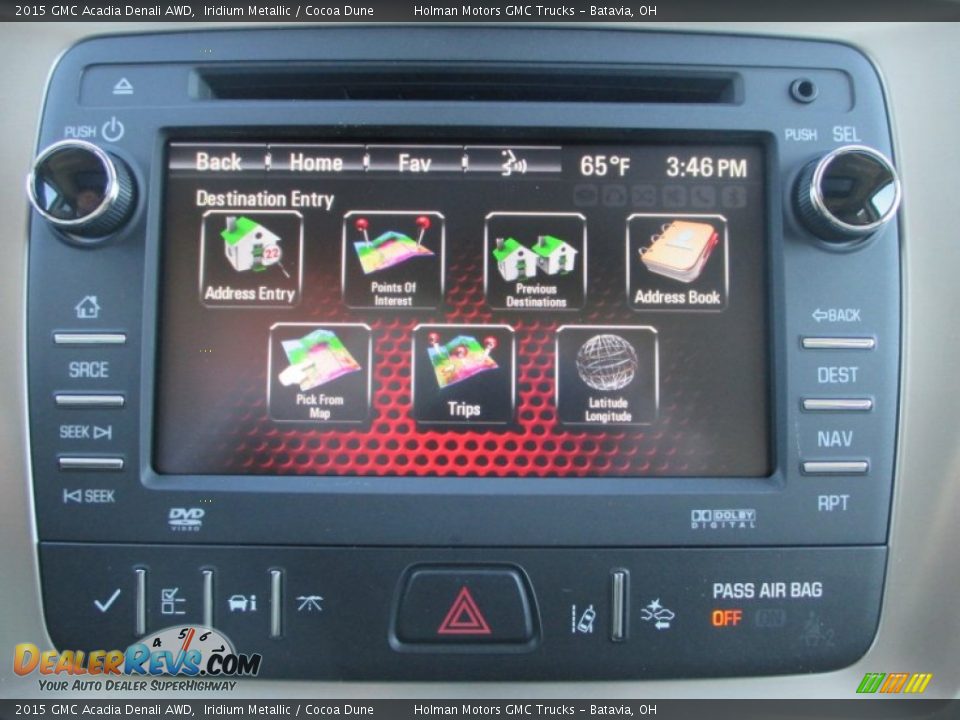 2015 GMC Acadia Denali AWD Iridium Metallic / Cocoa Dune Photo #13