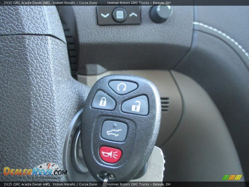 2015 GMC Acadia Denali AWD Iridium Metallic / Cocoa Dune Photo #16