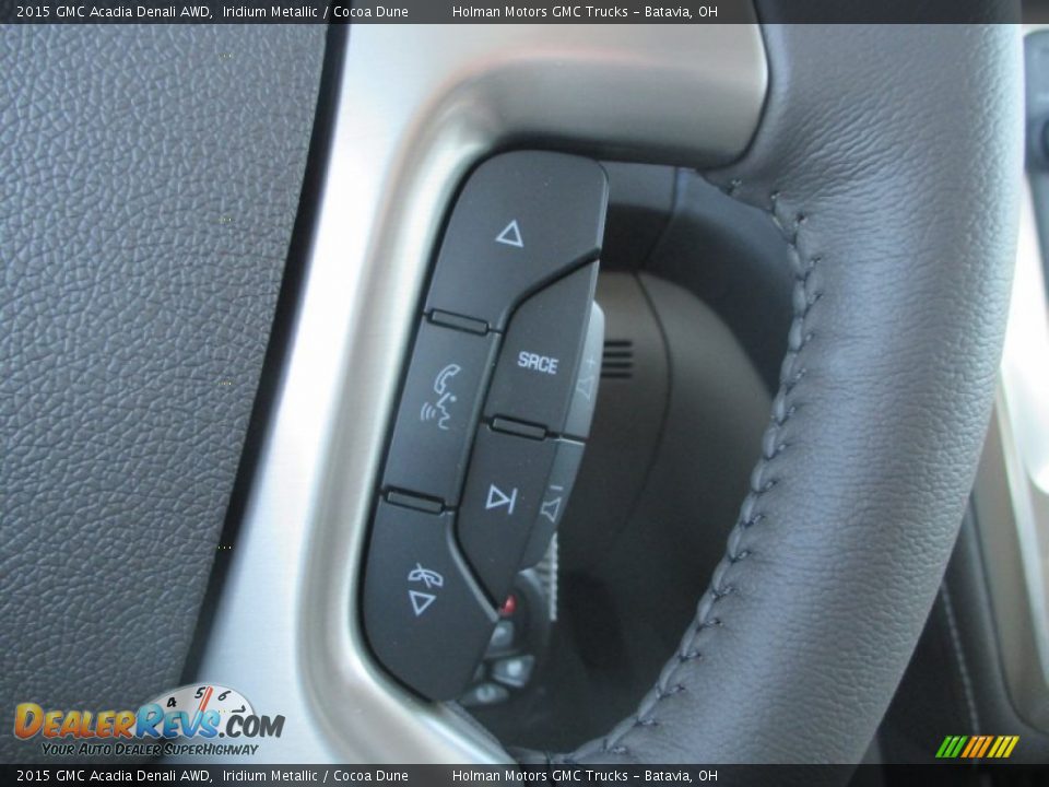 2015 GMC Acadia Denali AWD Iridium Metallic / Cocoa Dune Photo #17