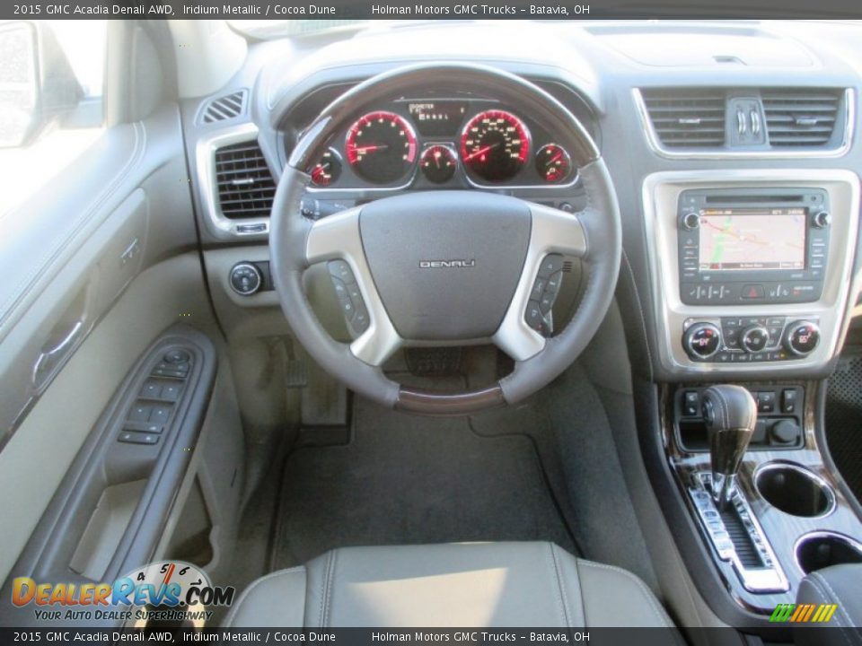 2015 GMC Acadia Denali AWD Iridium Metallic / Cocoa Dune Photo #27