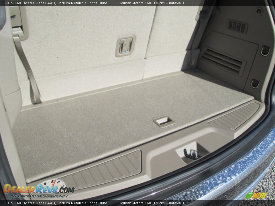 2015 GMC Acadia Denali AWD Iridium Metallic / Cocoa Dune Photo #35