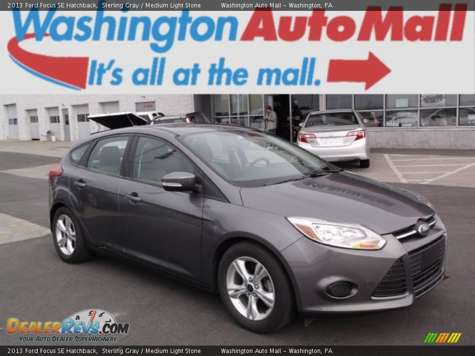 2013 Ford Focus SE Hatchback Sterling Gray / Medium Light Stone Photo #1