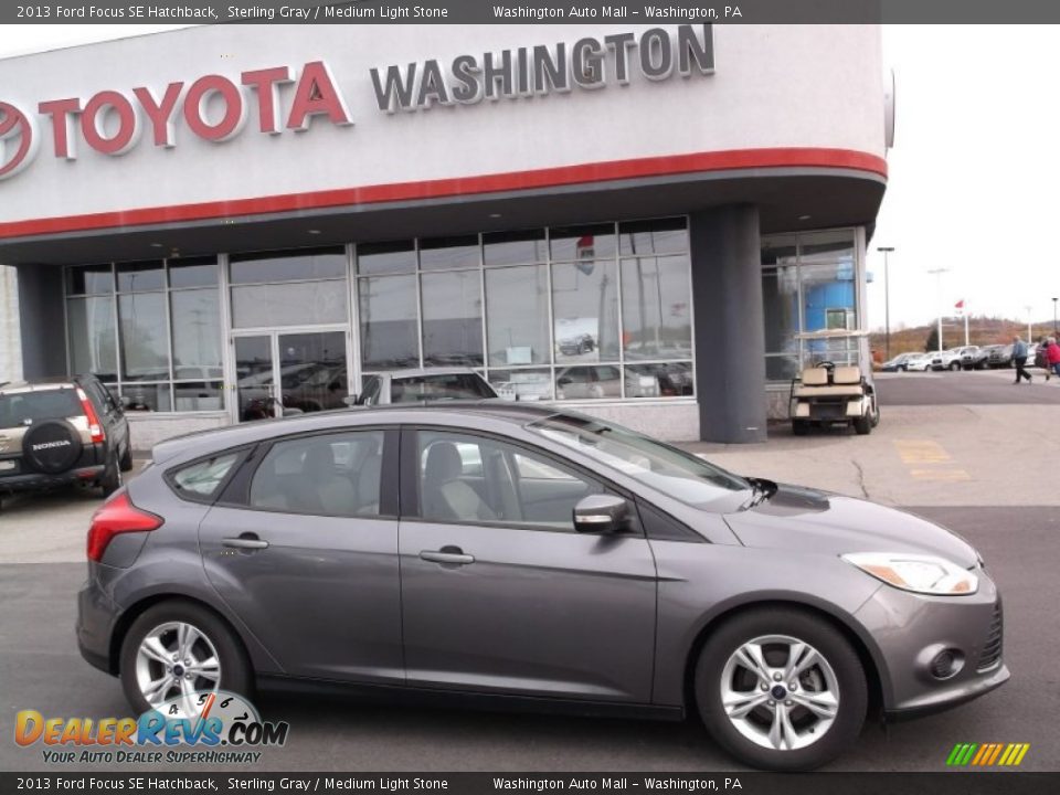 2013 Ford Focus SE Hatchback Sterling Gray / Medium Light Stone Photo #2