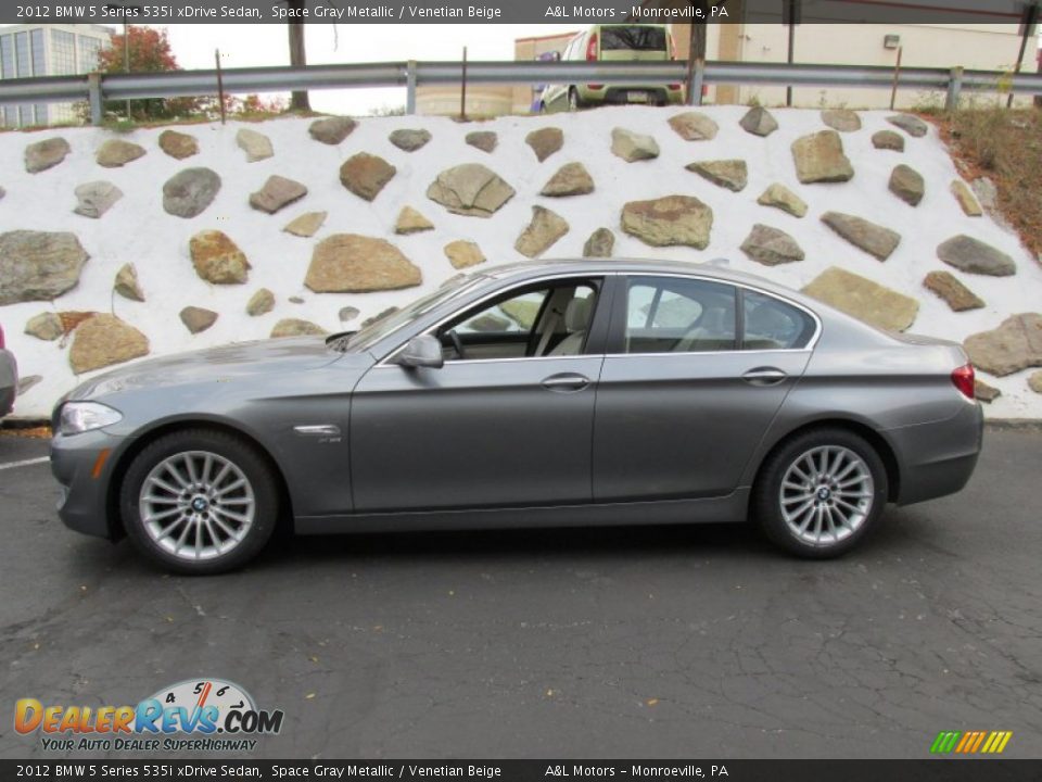 2012 BMW 5 Series 535i xDrive Sedan Space Gray Metallic / Venetian Beige Photo #2