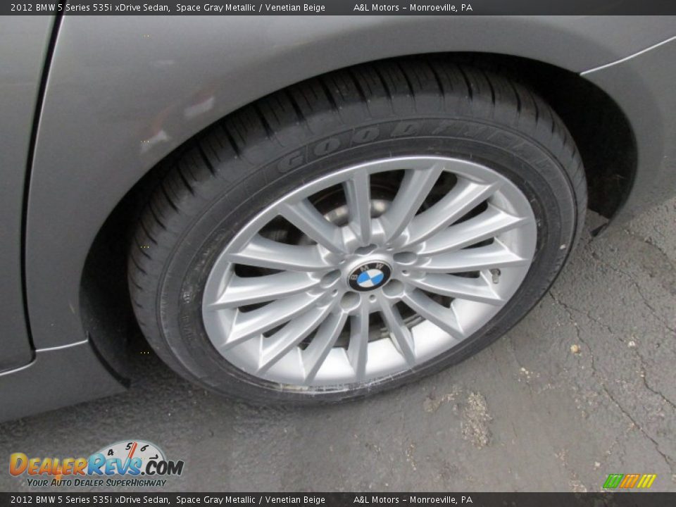 2012 BMW 5 Series 535i xDrive Sedan Space Gray Metallic / Venetian Beige Photo #3