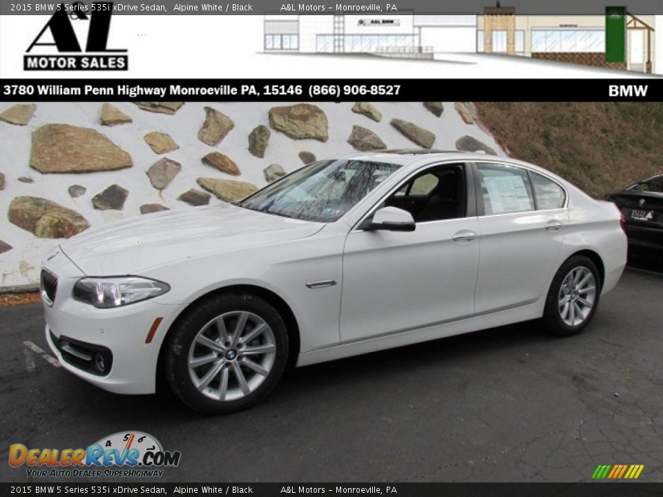 2015 BMW 5 Series 535i xDrive Sedan Alpine White / Black Photo #1