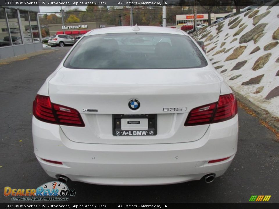 2015 BMW 5 Series 535i xDrive Sedan Alpine White / Black Photo #5