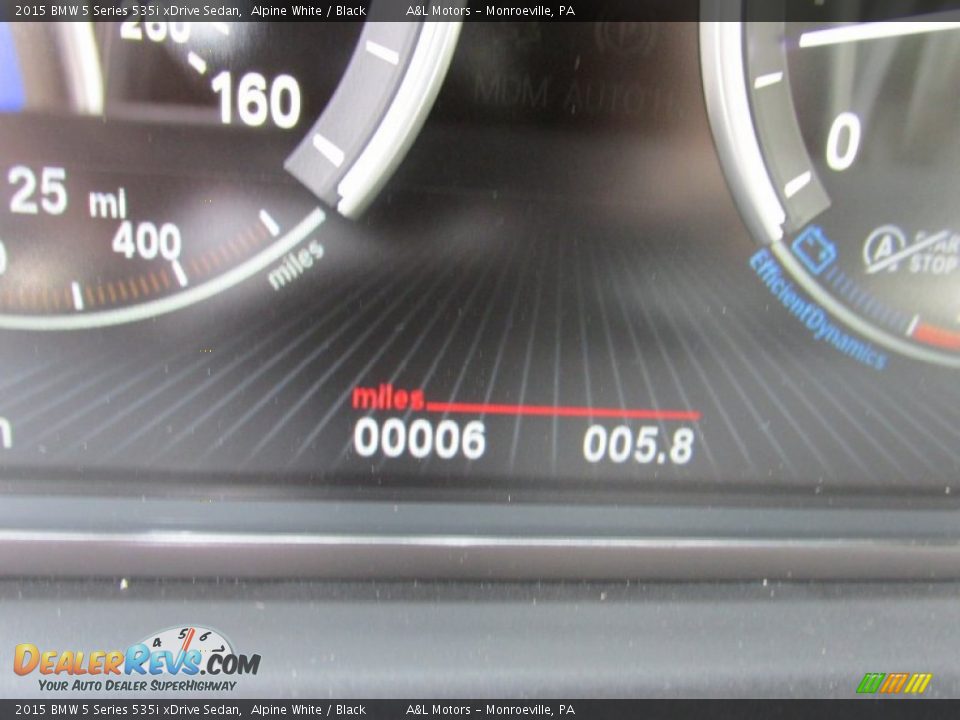 2015 BMW 5 Series 535i xDrive Sedan Alpine White / Black Photo #20