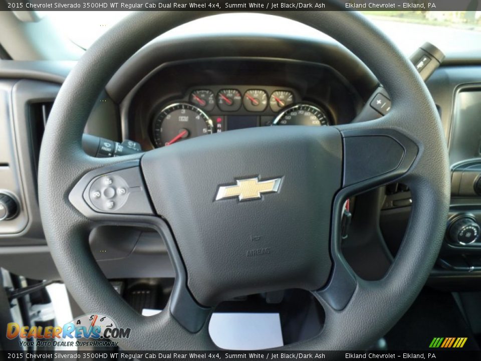 2015 Chevrolet Silverado 3500HD WT Regular Cab Dual Rear Wheel 4x4 Summit White / Jet Black/Dark Ash Photo #22