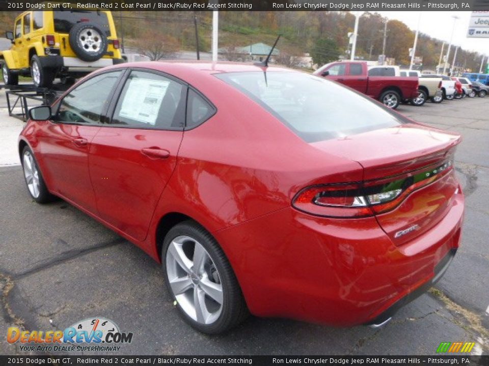 2015 Dodge Dart GT Redline Red 2 Coat Pearl / Black/Ruby Red Accent Stitching Photo #3