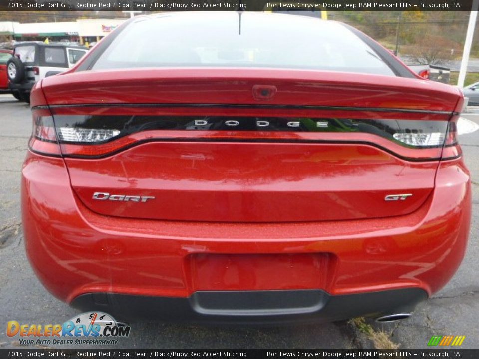 2015 Dodge Dart GT Redline Red 2 Coat Pearl / Black/Ruby Red Accent Stitching Photo #4