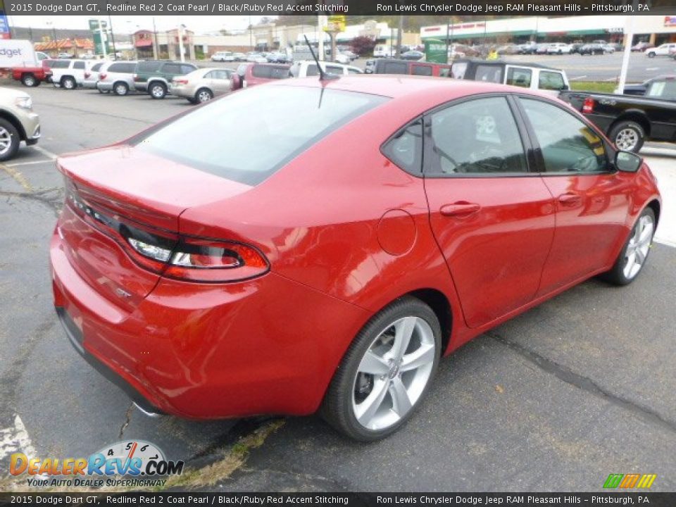 2015 Dodge Dart GT Redline Red 2 Coat Pearl / Black/Ruby Red Accent Stitching Photo #5