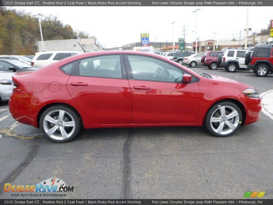 2015 Dodge Dart GT Redline Red 2 Coat Pearl / Black/Ruby Red Accent Stitching Photo #6