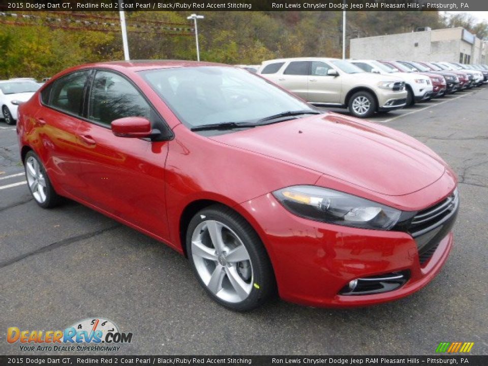 2015 Dodge Dart GT Redline Red 2 Coat Pearl / Black/Ruby Red Accent Stitching Photo #7