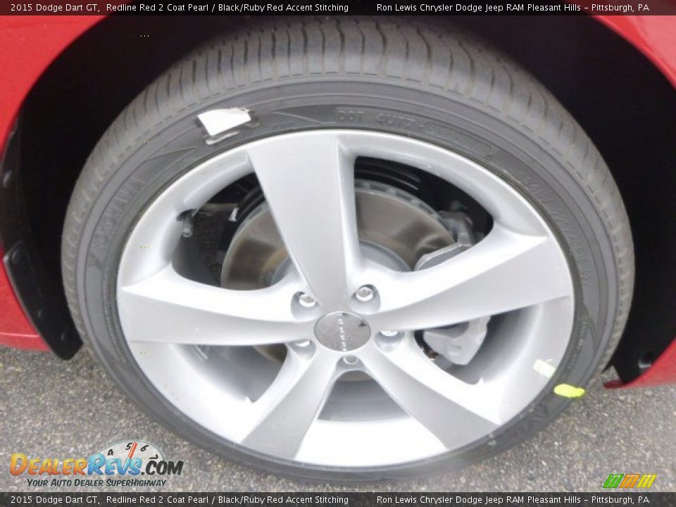 2015 Dodge Dart GT Redline Red 2 Coat Pearl / Black/Ruby Red Accent Stitching Photo #9