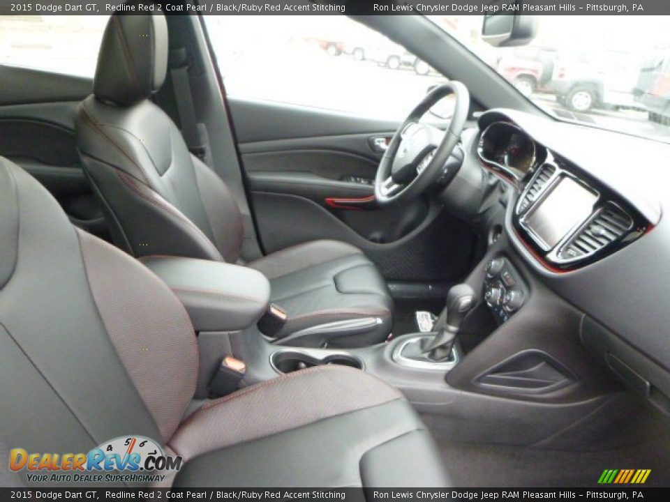 2015 Dodge Dart GT Redline Red 2 Coat Pearl / Black/Ruby Red Accent Stitching Photo #10