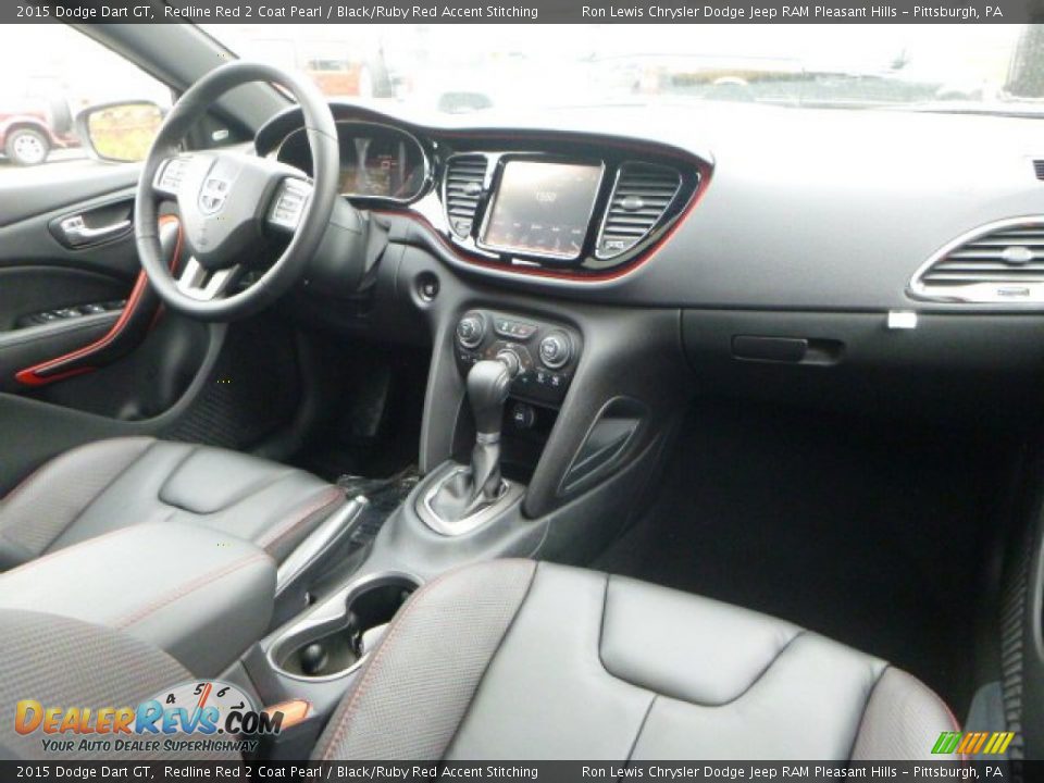 2015 Dodge Dart GT Redline Red 2 Coat Pearl / Black/Ruby Red Accent Stitching Photo #12