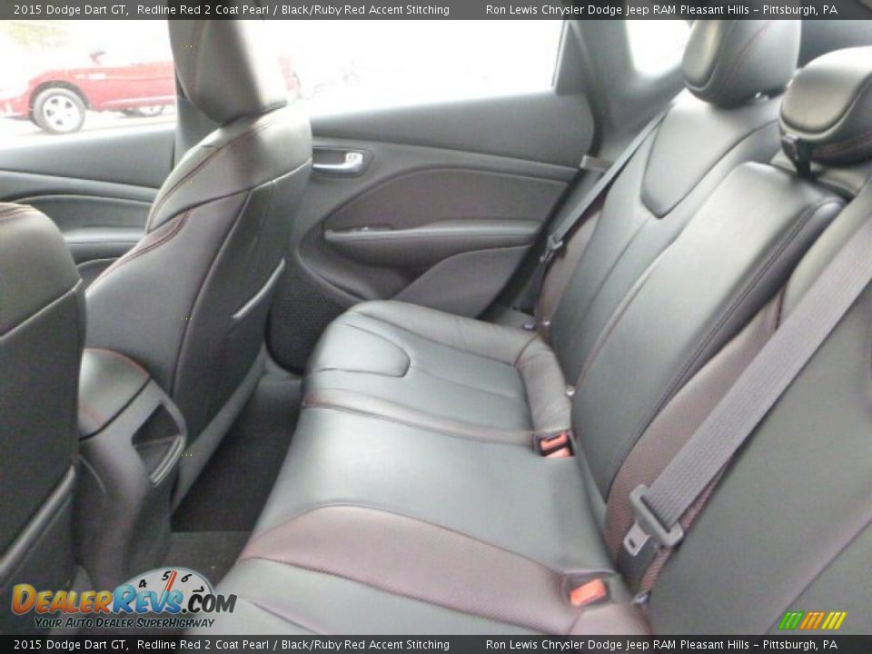 2015 Dodge Dart GT Redline Red 2 Coat Pearl / Black/Ruby Red Accent Stitching Photo #13
