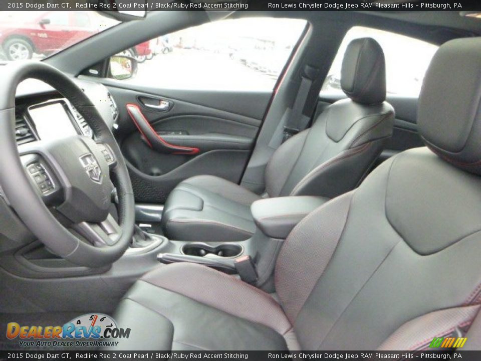 2015 Dodge Dart GT Redline Red 2 Coat Pearl / Black/Ruby Red Accent Stitching Photo #15