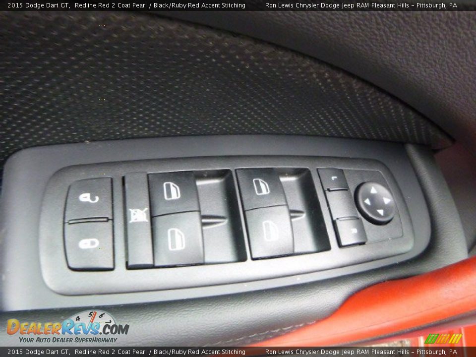 2015 Dodge Dart GT Redline Red 2 Coat Pearl / Black/Ruby Red Accent Stitching Photo #16