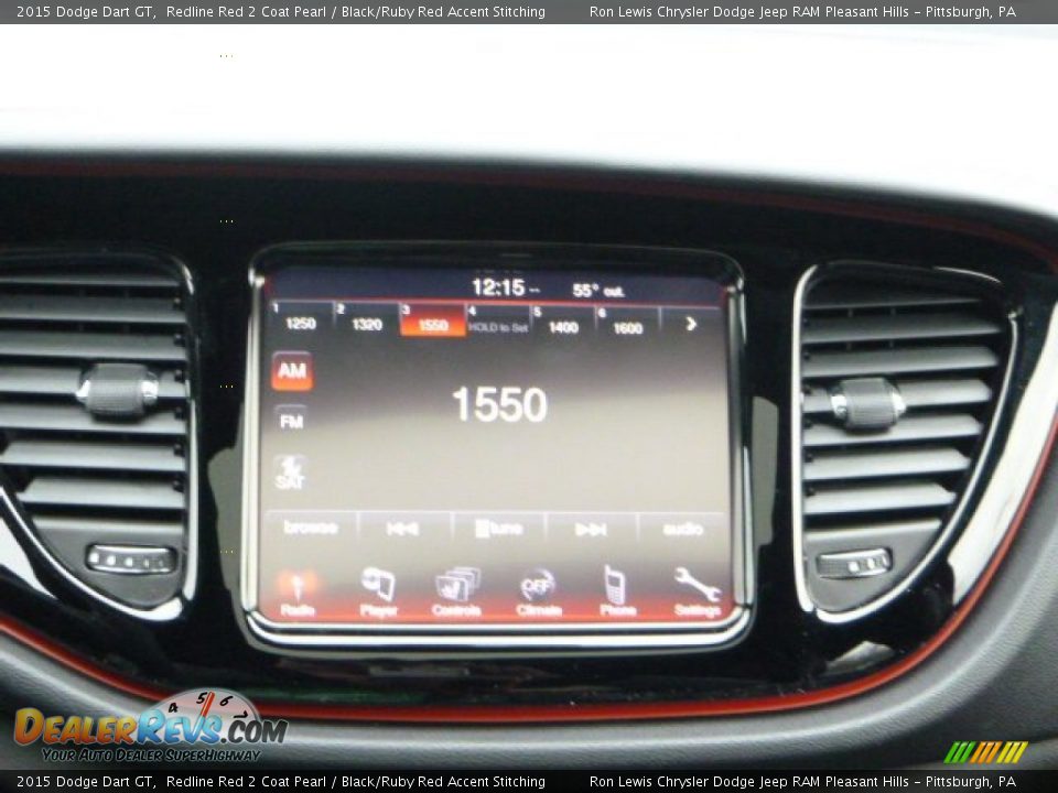2015 Dodge Dart GT Redline Red 2 Coat Pearl / Black/Ruby Red Accent Stitching Photo #19