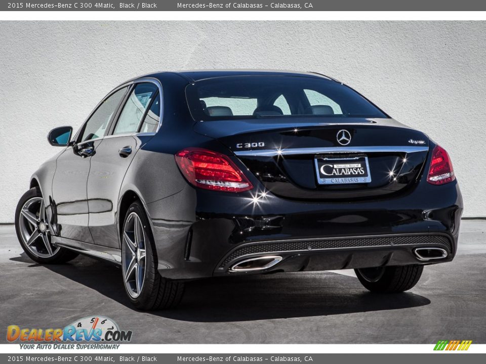 2015 Mercedes-Benz C 300 4Matic Black / Black Photo #2