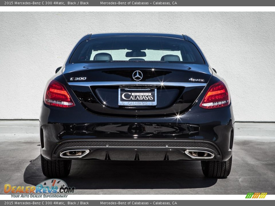 2015 Mercedes-Benz C 300 4Matic Black / Black Photo #3